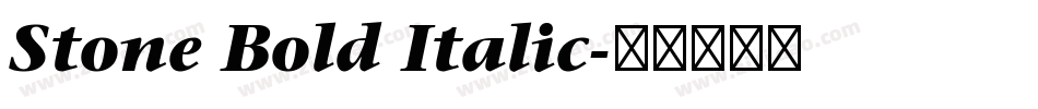Stone Bold Italic字体转换